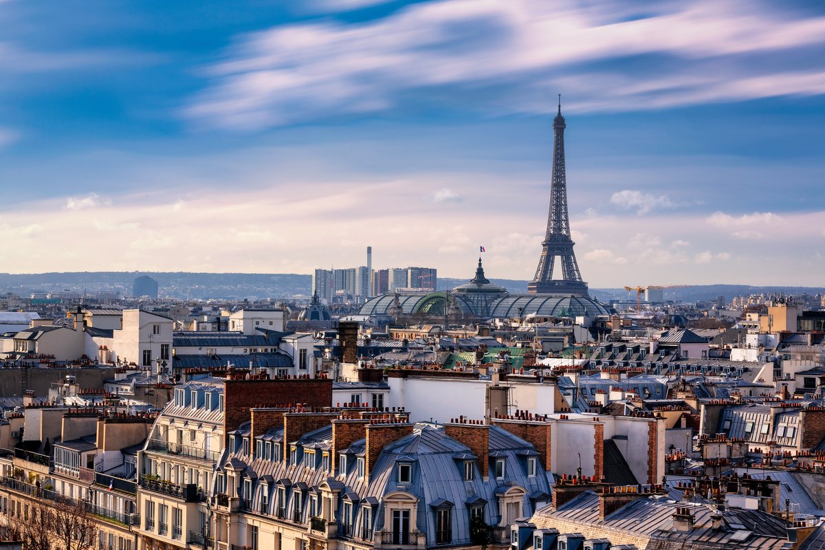 Paris,Rooftops.,Eiffel,Tower,,Paris,,France